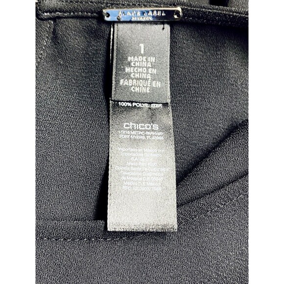 Chicos Black Label Beaded Fringe Tunic Blouse Size 1 (M) Keyhole Neckline Back - Picture 8 of 8